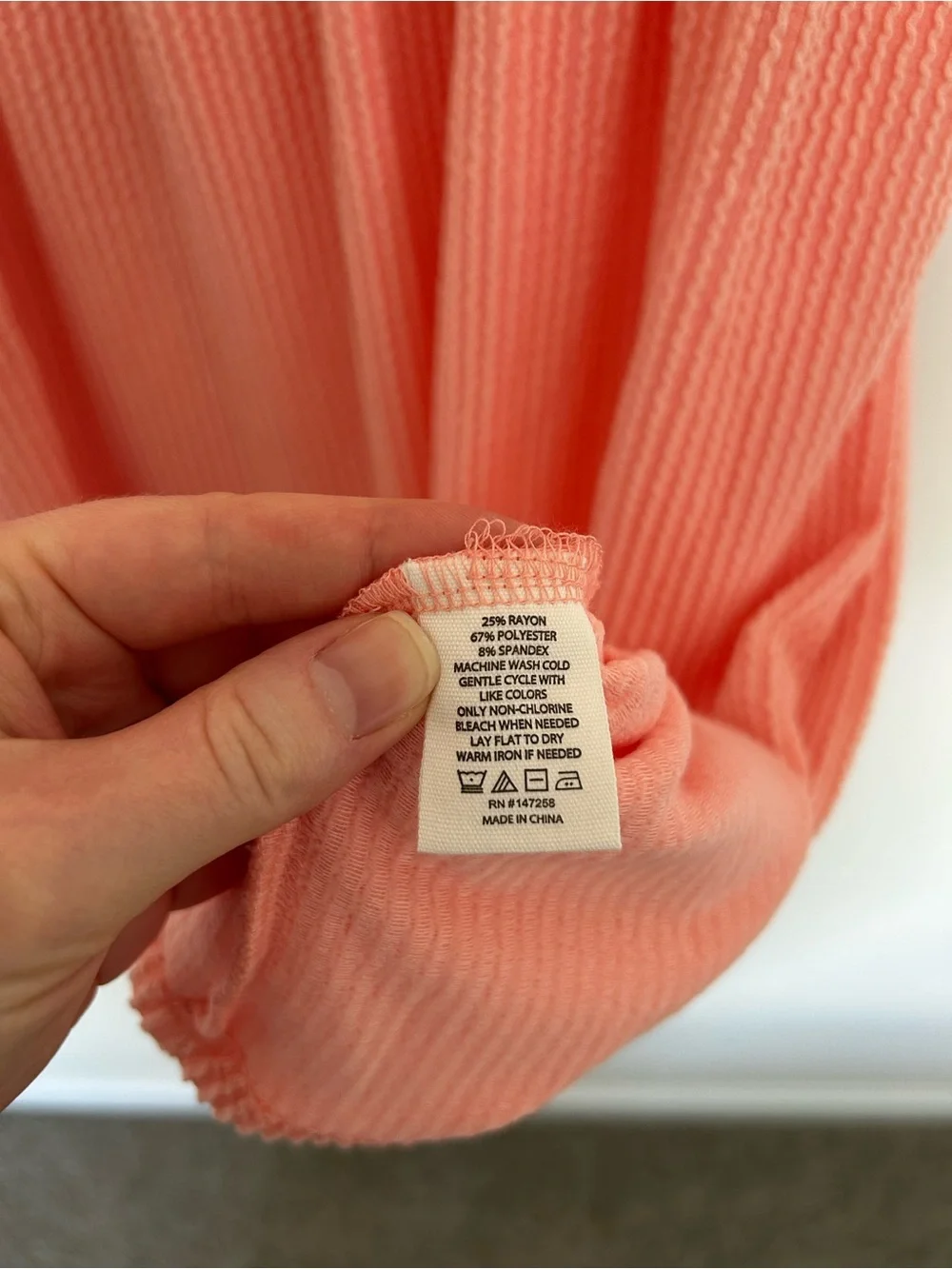 Simply Southern NWT Peachy Pink Babydoll Mini Dress with Puff Sleeves Size Large - Picture 5 of 6